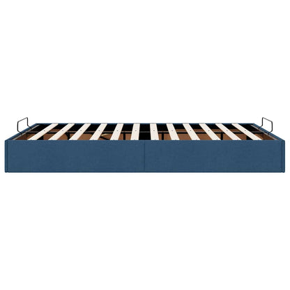 vidaXL Ottoman-Bett ohne Matratze Blau 140x200 cm Stoff