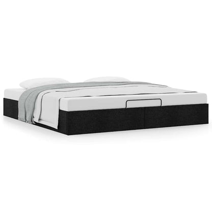 vidaXL Ottoman-Bett ohne Matratze Schwarz 160x200 cm Stoff