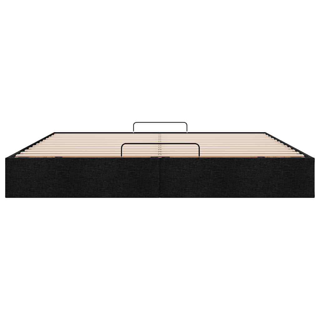 vidaXL Ottoman-Bett ohne Matratze Schwarz 160x200 cm Stoff