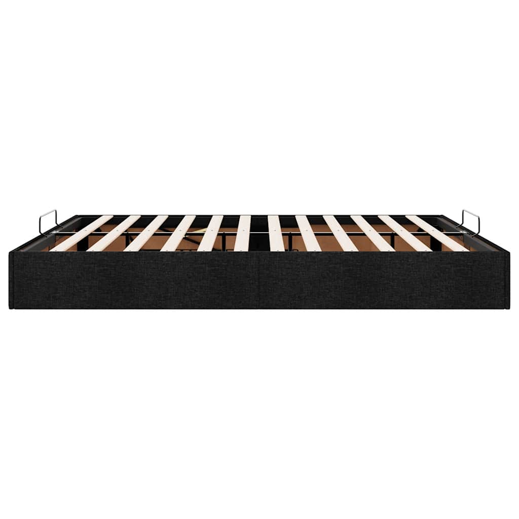 vidaXL Ottoman-Bett ohne Matratze Schwarz 160x200 cm Stoff