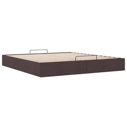 vidaXL Lit ottoman sans matelas marron foncé 160x200 cm tissu