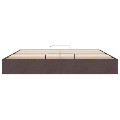 vidaXL Lit ottoman sans matelas marron foncé 160x200 cm tissu