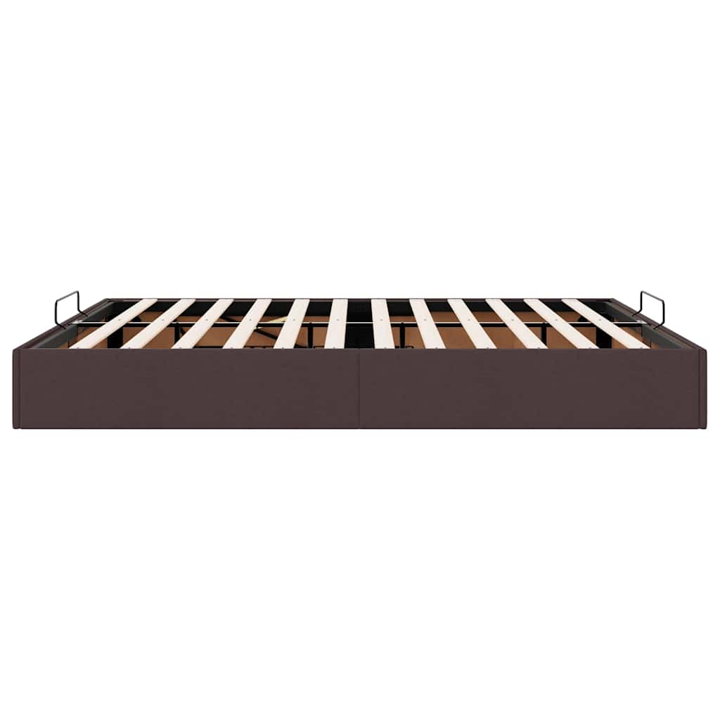 vidaXL Lit ottoman sans matelas marron foncé 160x200 cm tissu