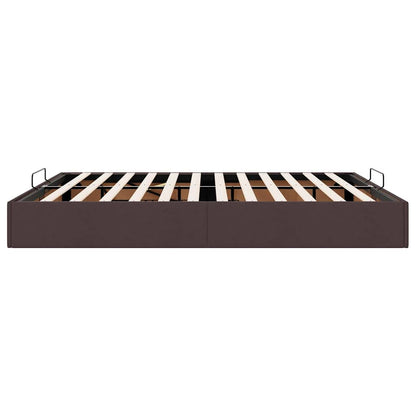 vidaXL Lit ottoman sans matelas marron foncé 160x200 cm tissu