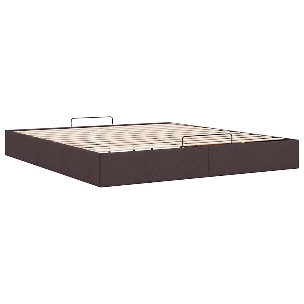 vidaXL Lit ottoman sans matelas marron foncé 160x200 cm tissu