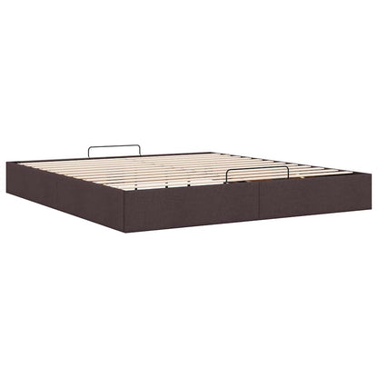 vidaXL Lit ottoman sans matelas marron foncé 160x200 cm tissu