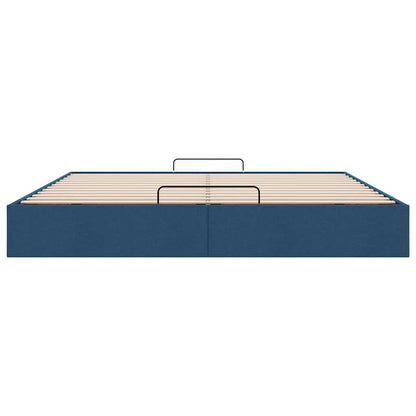 vidaXL Ottoman-Bett ohne Matratze Blau 160x200 cm Stoff