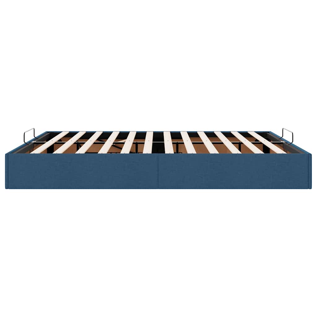 vidaXL Ottoman-Bett ohne Matratze Blau 160x200 cm Stoff