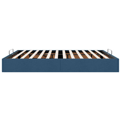 vidaXL Ottoman-Bett ohne Matratze Blau 160x200 cm Stoff