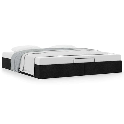 vidaXL Ottoman-Bett ohne Matratze Schwarz 180x200 cm Stoff