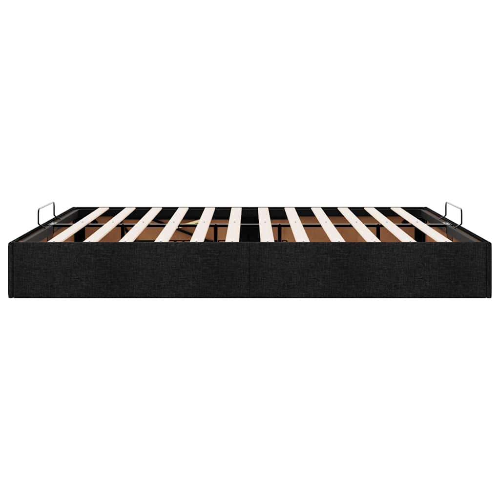 vidaXL Ottoman-Bett ohne Matratze Schwarz 180x200 cm Stoff