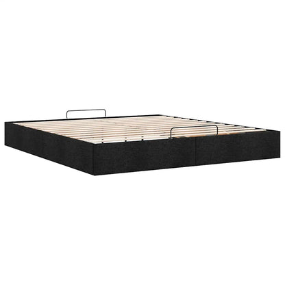 vidaXL Ottoman-Bett ohne Matratze Schwarz 180x200 cm Stoff
