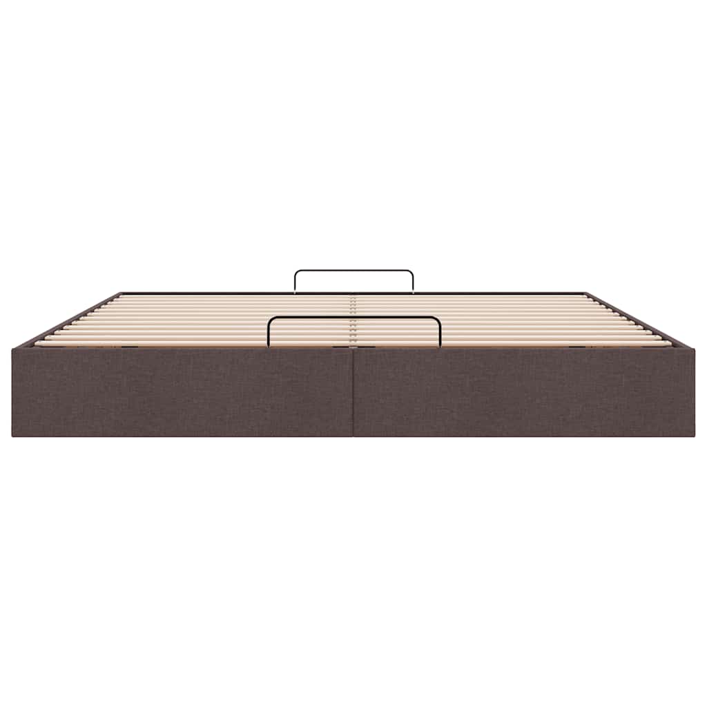 vidaXL Lit ottoman sans matelas marron foncé 180x200 cm tissu