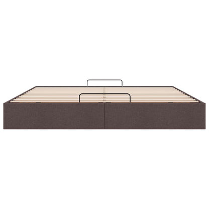 vidaXL Lit ottoman sans matelas marron foncé 180x200 cm tissu