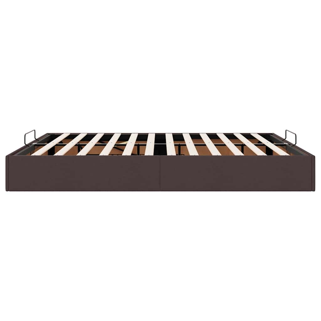 vidaXL Lit ottoman sans matelas marron foncé 180x200 cm tissu