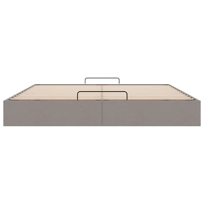vidaXL Lit coffre sans matelas Taupe 180x200 cm Tissu