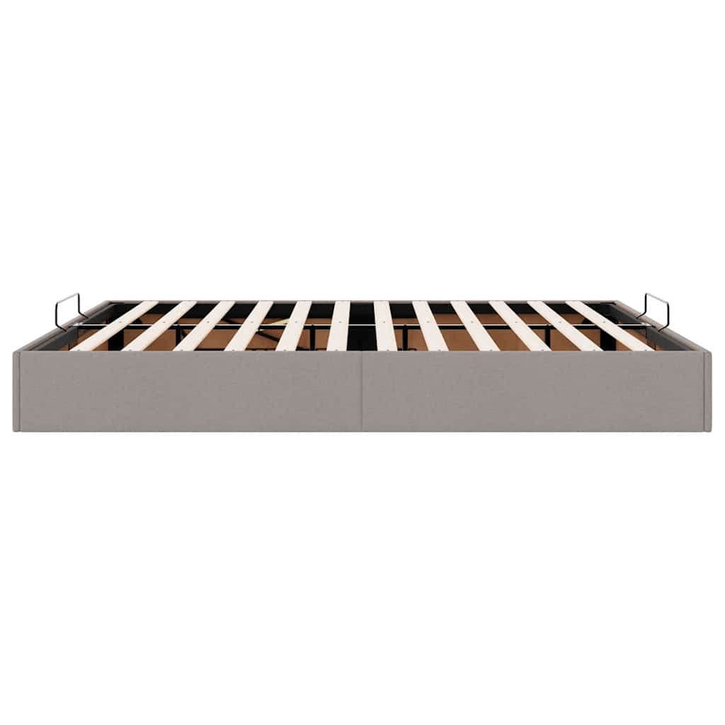 vidaXL Lit coffre sans matelas Taupe 180x200 cm Tissu