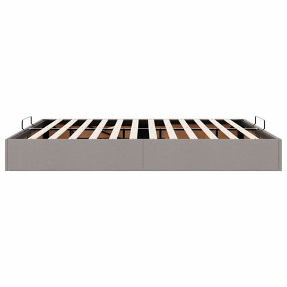 vidaXL Lit coffre sans matelas Taupe 180x200 cm Tissu