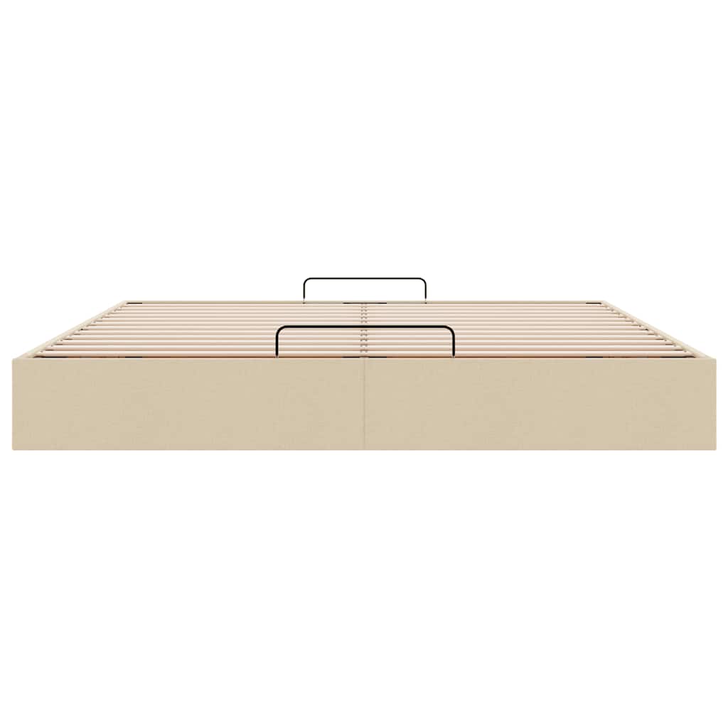 vidaXL Lit ottoman sans matelas crème 180x200 cm Tissu