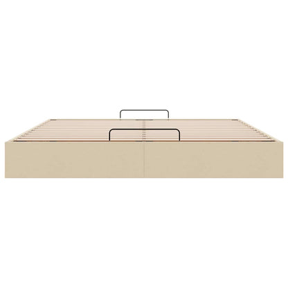 vidaXL Lit ottoman sans matelas crème 180x200 cm Tissu