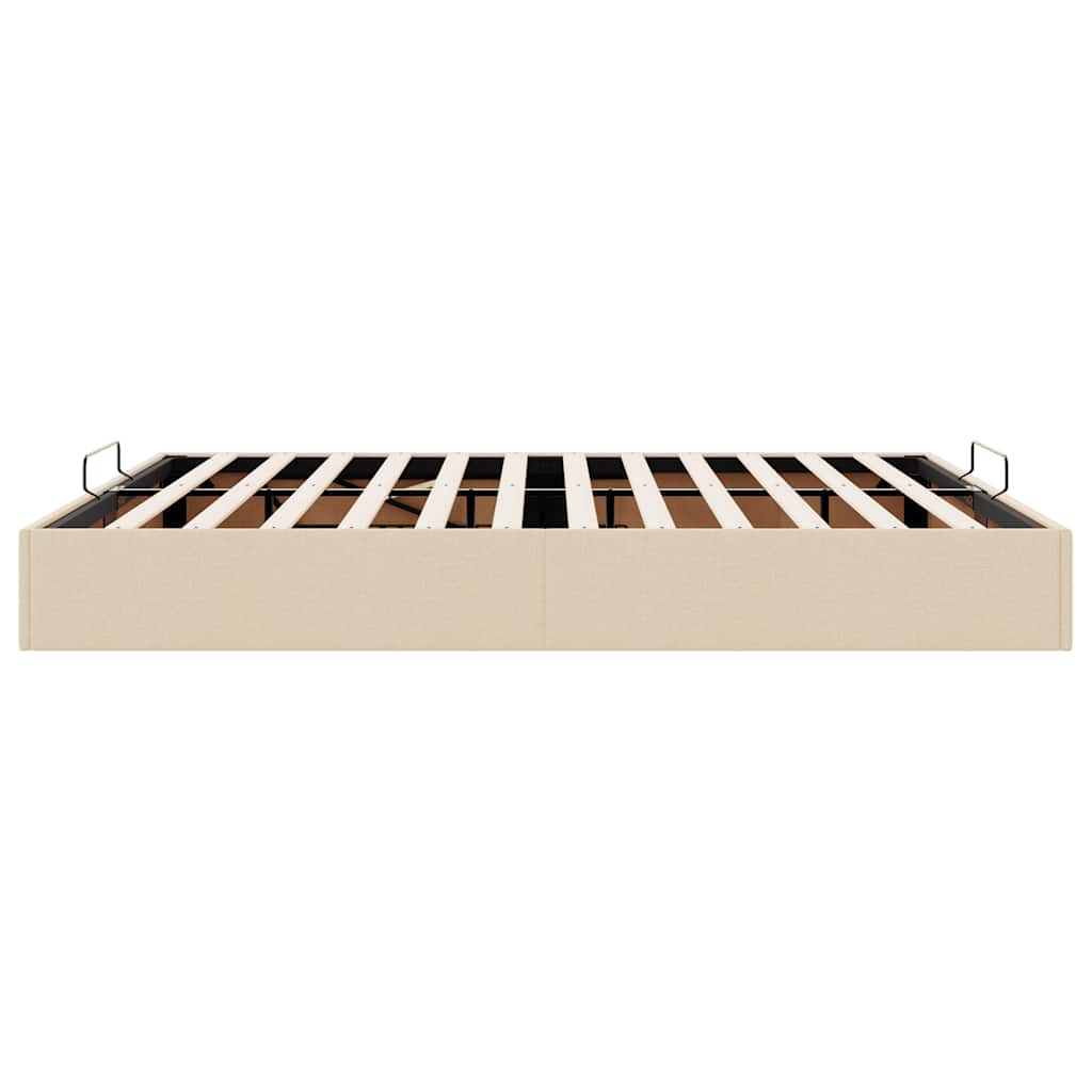vidaXL Lit ottoman sans matelas crème 180x200 cm Tissu