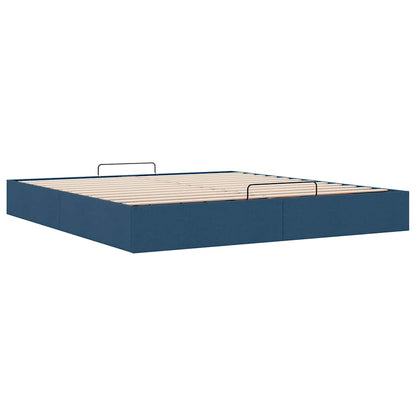 vidaXL Ottoman-Bett ohne Matratze Blau 180x200 cm Stoff