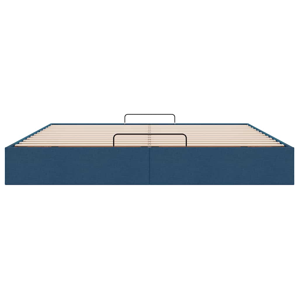 vidaXL Ottoman-Bett ohne Matratze Blau 180x200 cm Stoff