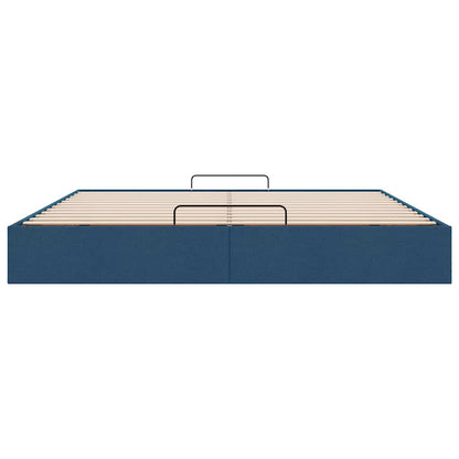 vidaXL Ottoman-Bett ohne Matratze Blau 180x200 cm Stoff
