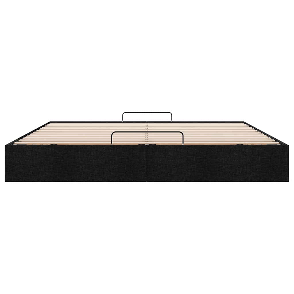 vidaXL Ottoman-Bett ohne Matratze Schwarz 200x200 cm Stoff