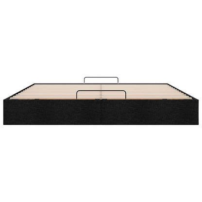 vidaXL Ottoman-Bett ohne Matratze Schwarz 200x200 cm Stoff