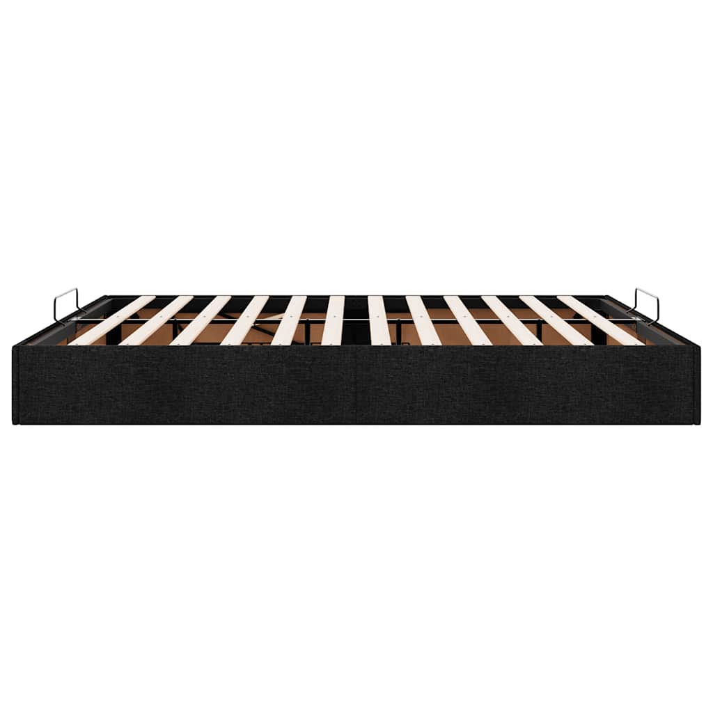 vidaXL Ottoman-Bett ohne Matratze Schwarz 200x200 cm Stoff