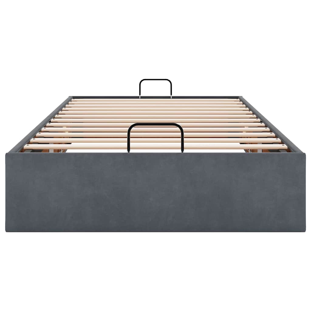 vidaXL Ottoman-Bett ohne Matratze Dunkelgrau 80x200 cm Samt