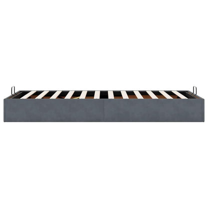 vidaXL Ottoman-Bett ohne Matratze Dunkelgrau 80x200 cm Samt