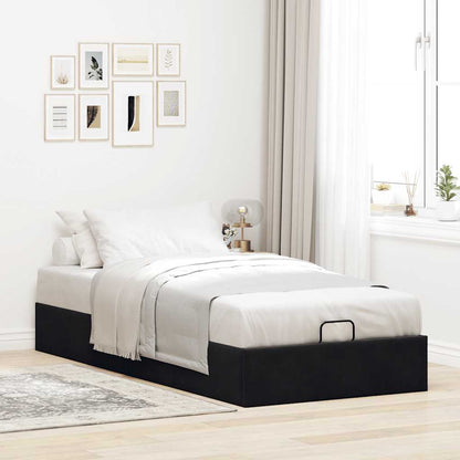vidaXL Ottoman-Bett ohne Matratze Schwarz 80x200 cm Samt