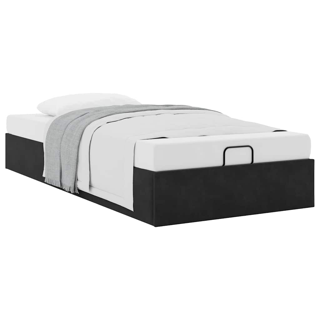 vidaXL Ottoman-Bett ohne Matratze Schwarz 80x200 cm Samt