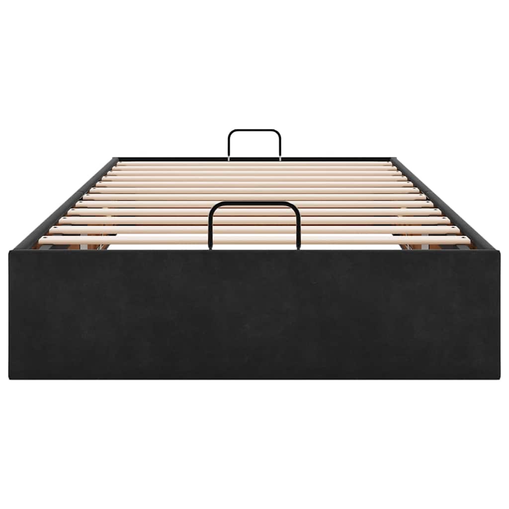 vidaXL Ottoman-Bett ohne Matratze Schwarz 80x200 cm Samt