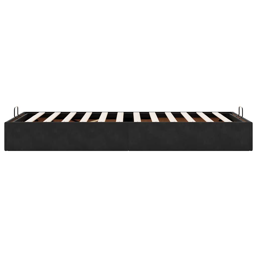 vidaXL Ottoman-Bett ohne Matratze Schwarz 80x200 cm Samt