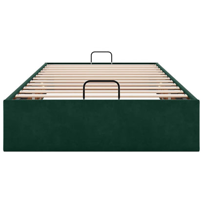 Ottoman-Bett ohne Matratze Dunkelgrün 80x200 cm Samt