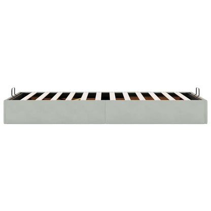 vidaXL Ottoman-Bett ohne Matratze Hellgrau 90x190 cm Samt