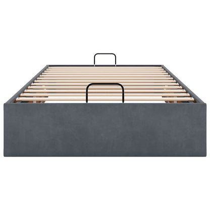 vidaXL Lit ottoman sans matelas Gris foncé 90x190 cm Velours