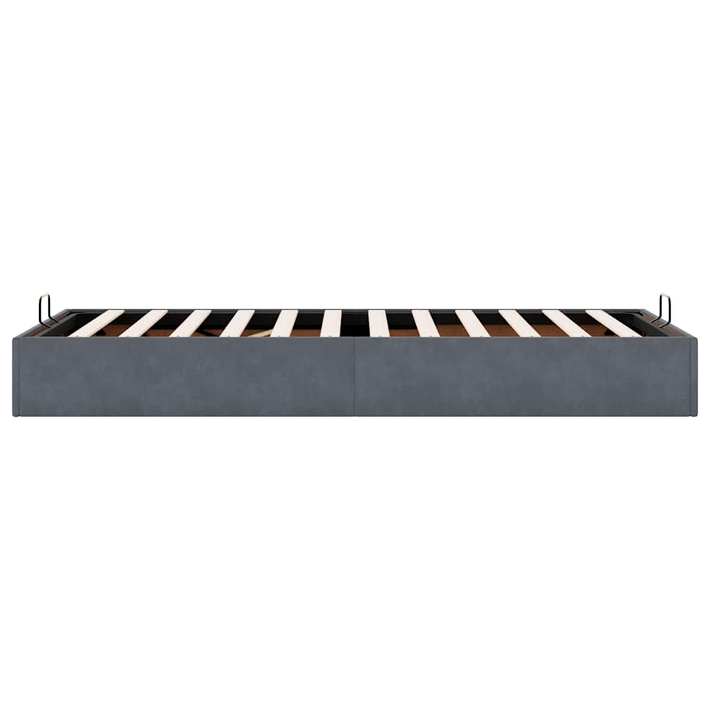 vidaXL Lit ottoman sans matelas Gris foncé 90x190 cm Velours