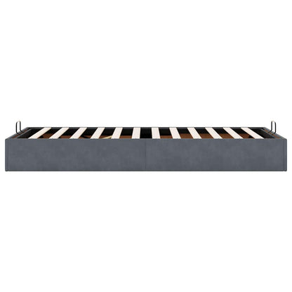 vidaXL Lit ottoman sans matelas Gris foncé 90x190 cm Velours