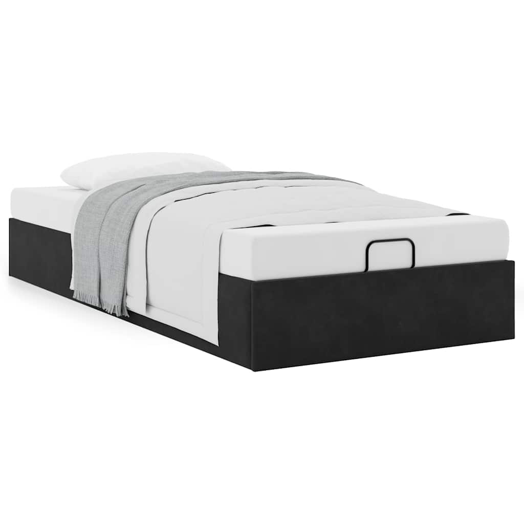 vidaXL Ottoman-Bett ohne Matratze Schwarz 90x190 cm Samt