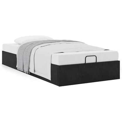 vidaXL Ottoman-Bett ohne Matratze Schwarz 90x190 cm Samt