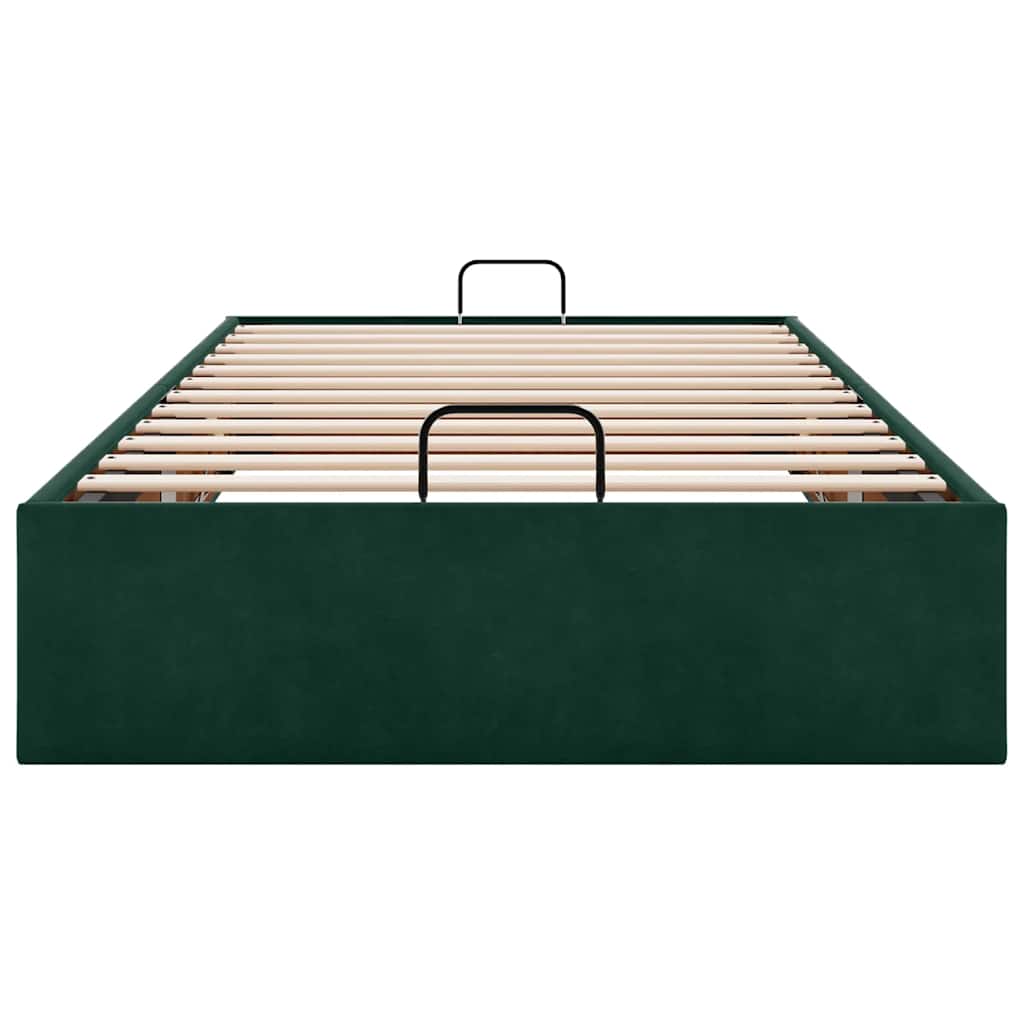 vidaXL Ottoman-Bett ohne Matratze Dunkelgrün 90x190 cm Samt