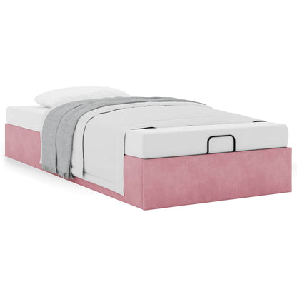 vidaXL Ottoman-Bett ohne Matratze Rosa 90x190 cm Samt