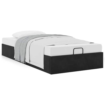 vidaXL Ottoman-Bett ohne Matratze Schwarz 90x200 cm Samt