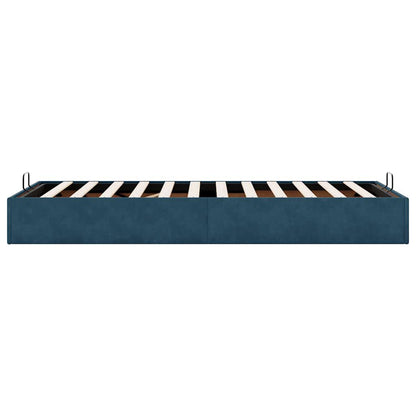vidaXL Ottoman-Bett ohne Matratze Dunkelblau 90x200 cm Samt