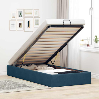 vidaXL Ottoman-Bett ohne Matratze Dunkelblau 90x200 cm Samt