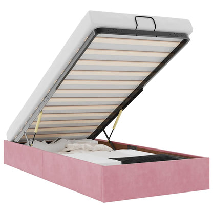 vidaXL Ottoman-Bett ohne Matratze Rosa 90x200 cm Samt